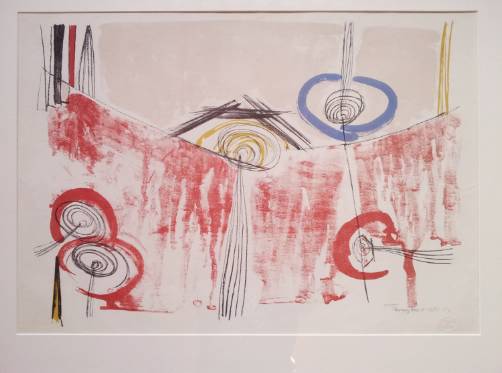 Terry Frost `Red & Grey Spiral` vintage lithograph, 1957, English